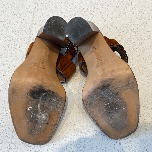 Prada brown leather and suede sandals in EU 37.5 / US 7 - Picture 8 of 8